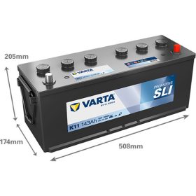   Varta Promotive SLI 12V 143Ah 900A Jobb+ teherautó akkumulátor (K11) - 643107