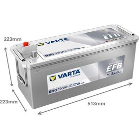   Varta Promotive EFB 12V 190Ah 1050A Bal+ teherautó akkumulátor (B90) - 690500