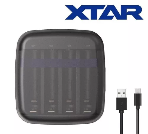 XTAR BC4 4 csatornás Li-ion/Ni-MH AA/AAA USB-s ceruza akkumulátor töltő