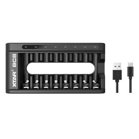   XTAR BC8 8 csatornás Li-ion/Ni-MH AA/AAA USB-s ceruza akkumulátor töltő