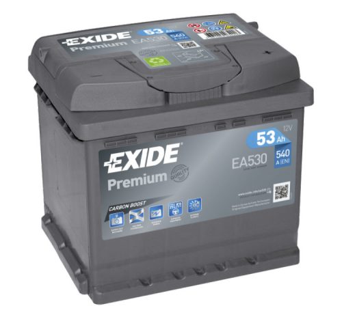 EXIDE Premium 12V 53Ah 540A jobb+ autó akkumulátor