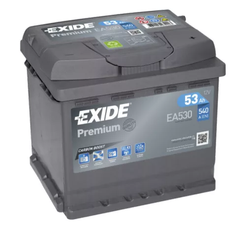 EXIDE Premium 12V 53Ah 540A jobb+ autó akkumulátor