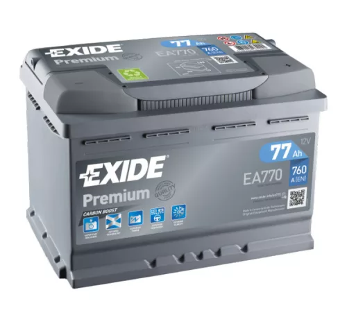 EXIDE Premium 12V 77Ah 760A jobb+ autó akkumulátor