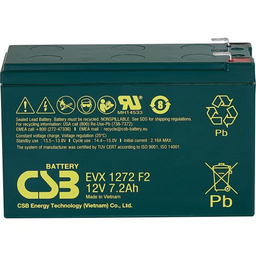 CSB EVX1272 zselés akkumulátor 12V 7.2Ah (ciklikus)
