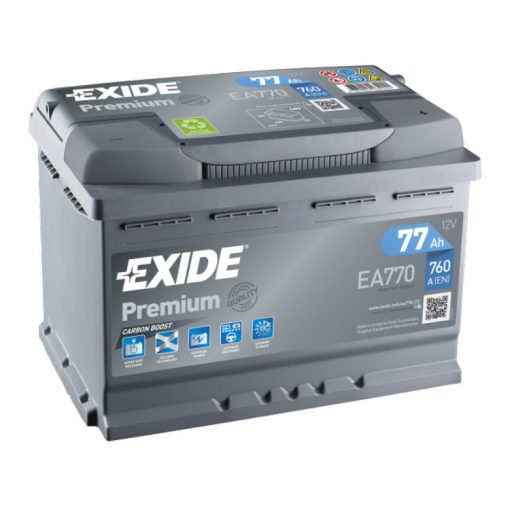 EXIDE Premium 12V 77Ah 760A jobb+ autó akkumulátor