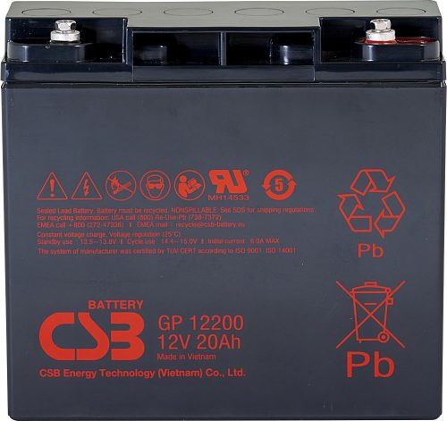 CSB GP12200 zselés akkumulátor 12V 20Ah