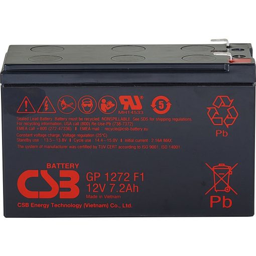 CSB GP1272 zselés akkumulátor 12V 7.2Ah
