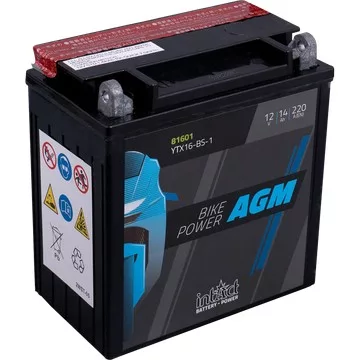 IntAct YTX16-BS-1 12V 14Ah 220A AGM motor akkumulátor - 514901