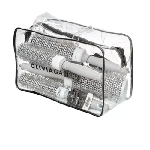 Olivia Garden Speed White & Grey körkefe szett