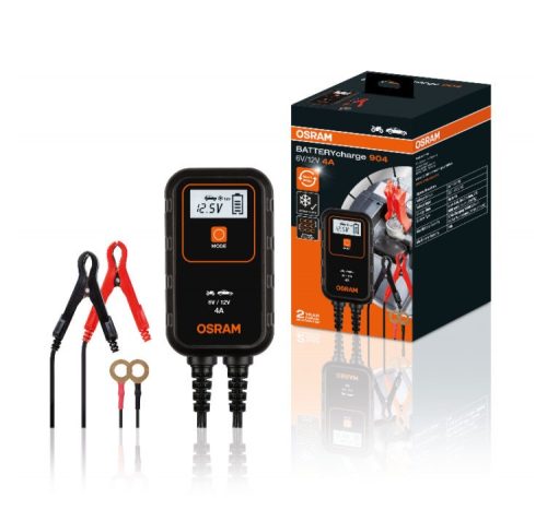 Osram 904 automata akkumulátor töltő 6V/12V 4A Start/Stop - OEBCS904