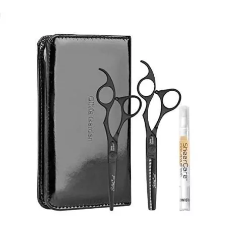 Olivia Garden olló SZETT Sikcut Matt Black 575+635