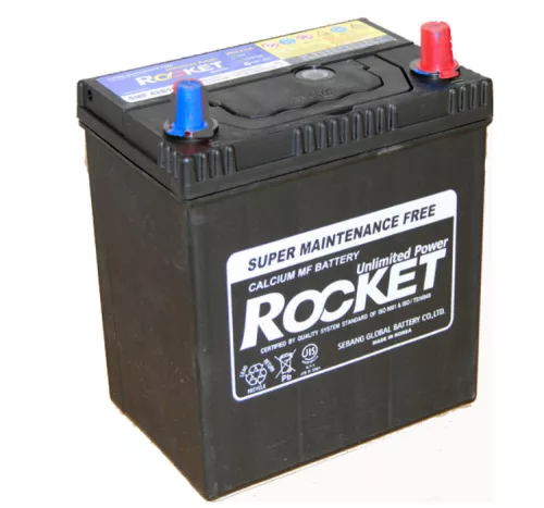 Rocket 12V 40Ah 340A Jobb+ Ázsiai Autó Akkumulátor 