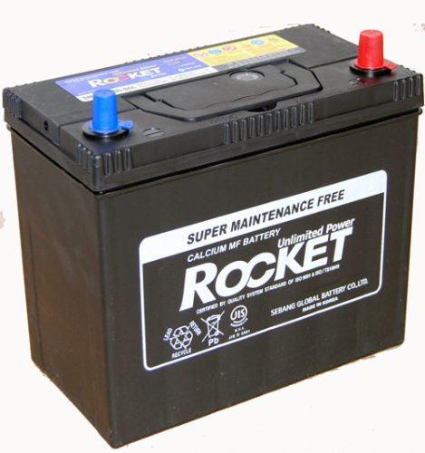 Rocket 12V 45Ah 430A Jobb+ Ázsiai Autó Akkumulátor 