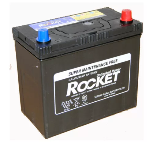 Rocket 12V 45Ah 430A Jobb+ Ázsiai Autó Akkumulátor 