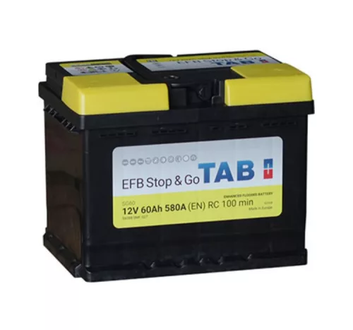 TAB Stop&Go EFB 12V 60Ah 580A J+ autó akkumulátor