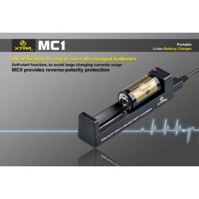XTAR MC1 - 1 csatornás USB-s Li-ion akkumulátor töltő